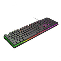 HKM-991251 Backlit USB Wired Gaming Keyboard with Frosted Keycaps - 1.3m Cable Length, 5 Million Key Press Life