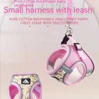HKM-991251 Breathable Dog and Cat Rope Leash with Anti-Break Chest Strap