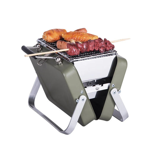 KTX-991251 Portable Folding Charcoal Barbecue Grill for Camping and Outdoor Use