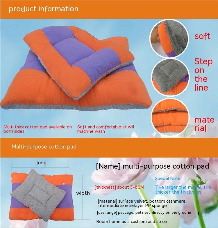 HKM-991443 Pet Mat Cushion Soft And Comfortable Warm Doghouse Cathouse Dog Bed Cat Pad Pet Supplies