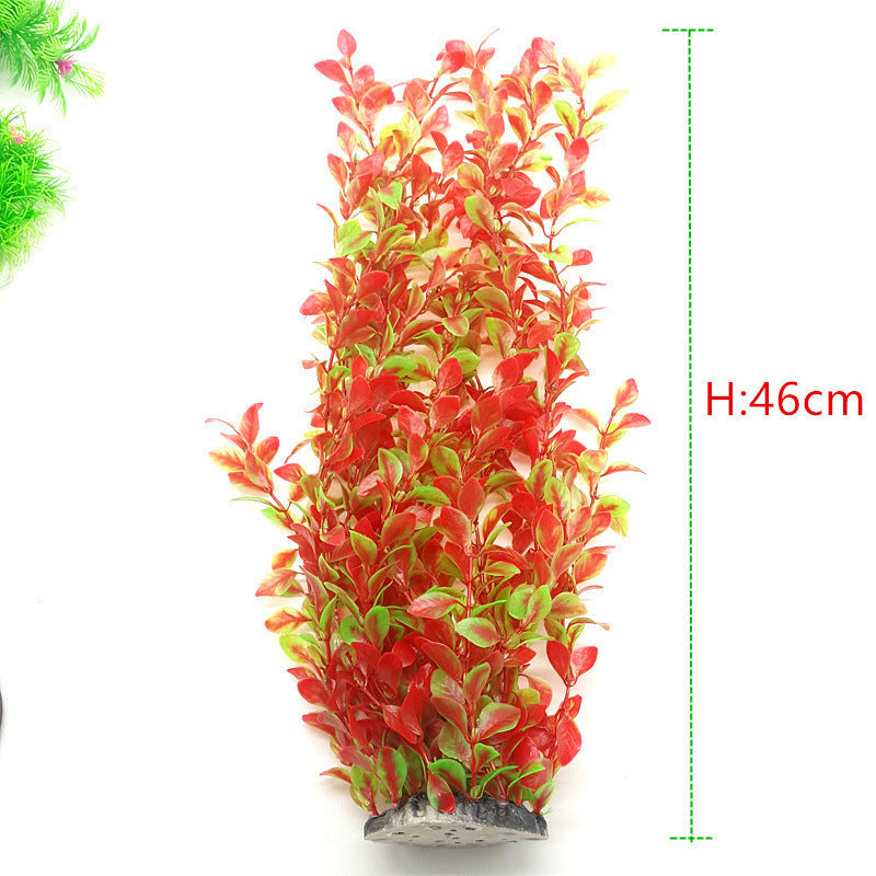 HKM-991571 Aquarium Simulation Plant Ornament - 45-49cm Plastic Fish Tank Decoration