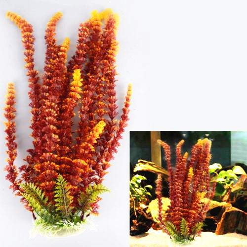 HKM-991571 Aquarium Simulation Plant Ornament - 45-49cm Plastic Fish Tank Decoration
