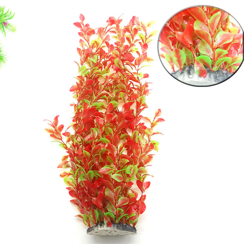 HKM-991571 Aquarium Simulation Plant Ornament - 45-49cm Plastic Fish Tank Decoration