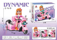 HKM-991571 Battery Operated Balance Car Doll Toy with Music and Light for Kids