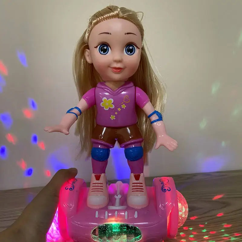 HKM-991571 Battery Operated Balance Car Doll Toy with Music and Light for Kids