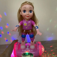 HKM-991571 Battery Operated Balance Car Doll Toy with Music and Light for Kids