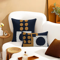 HKM-991699 Geometric Embroidered Pillow Cover in Bohemian Style, 30x50cm and 45x45cm Sizes