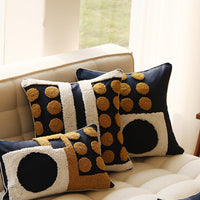 HKM-991699 Geometric Embroidered Pillow Cover in Bohemian Style, 30x50cm and 45x45cm Sizes