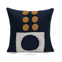 HKM-991699 Geometric Embroidered Pillow Cover in Bohemian Style, 30x50cm and 45x45cm Sizes