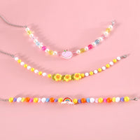 HKM-991763 Colorful Bead Pearl Pet Necklace with Small Flower Design for Cats and Small Dogs