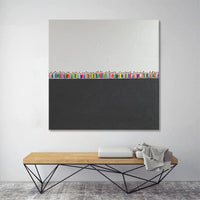 HKM-991827 Modern Hand-Painted Abstract Acrylic Wall Art on Canvas for Home Decor
