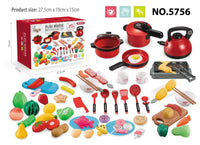 HKM-991891 Interactive Kitchen Play Set for Kids - Pretend Cooking Toys with Tableware and Food, Ages 2-14