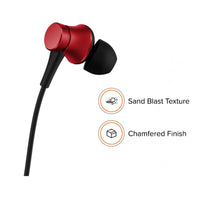 HKM-991955 Wired In-Ear Headphones with 3.5mm Interface - Available in Blue, Red, and Black