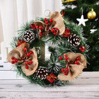 HKM-992019 Christmas Decorations Handmade Garland with Flowers, Fruits and Knots for Window and Door Hanging