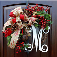 HKM-992019 Christmas Decorations Handmade Garland with Flowers, Fruits and Knots for Window and Door Hanging