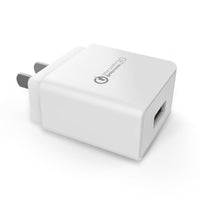 HKM-992083 QC3.0 18W Compact Travel Charger for Smartphones and Tablets with Safety Protection