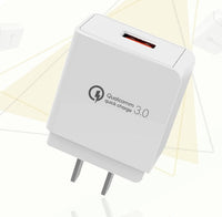 HKM-992083 QC3.0 18W Compact Travel Charger for Smartphones and Tablets with Safety Protection