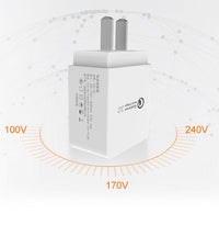 HKM-992083 QC3.0 18W Compact Travel Charger for Smartphones and Tablets with Safety Protection