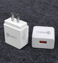 HKM-992083 QC3.0 18W Compact Travel Charger for Smartphones and Tablets with Safety Protection
