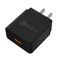 HKM-992083 QC3.0 18W Compact Travel Charger for Smartphones and Tablets with Safety Protection