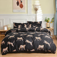 HKM-992211 Geometric Pattern Brushed Single Duvet Cover for Dormitories and Bedrooms
