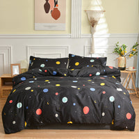 HKM-992211 Geometric Pattern Brushed Single Duvet Cover for Dormitories and Bedrooms