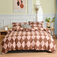 HKM-992211 Geometric Pattern Brushed Single Duvet Cover for Dormitories and Bedrooms