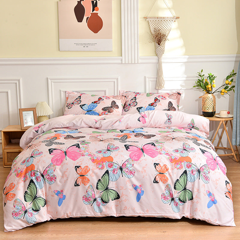 HKM-992211 Geometric Pattern Brushed Single Duvet Cover for Dormitories and Bedrooms