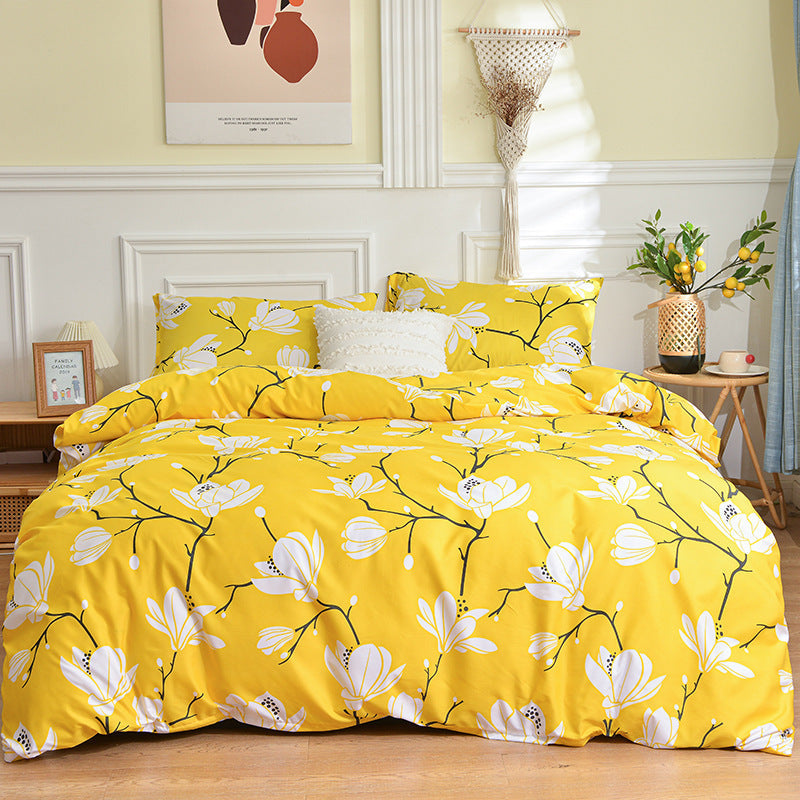 HKM-992211 Geometric Pattern Brushed Single Duvet Cover for Dormitories and Bedrooms