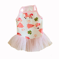 HKM-992467 Cute Cotton Princess Dress for Pets - One-Piece Outfit in Sizes S, M, L, XL