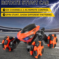 HKM-992467 Remote Control Spinning Drift Stunt Truck for Indoor and Outdoor Fun, 26.5CM 2.4G, Colorful Design