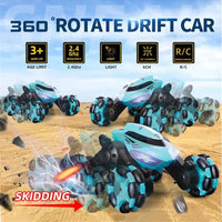 HKM-992467 Remote Control Spinning Drift Stunt Truck for Indoor and Outdoor Fun, 26.5CM 2.4G, Colorful Design
