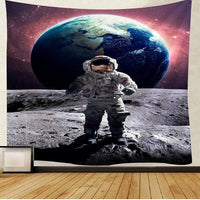 HKM-992595 Cosmic Tapestry Astronaut Earth Landscape Wall Hanging Art Cloth