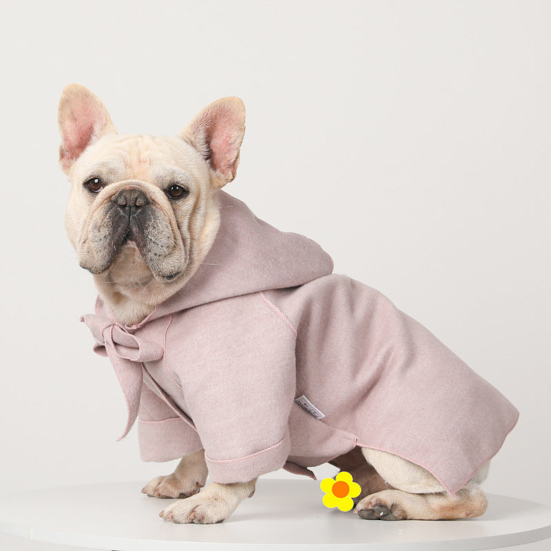 HKM-992659 Cozy Simple Wool Coat for Dogs in Blue and Pink