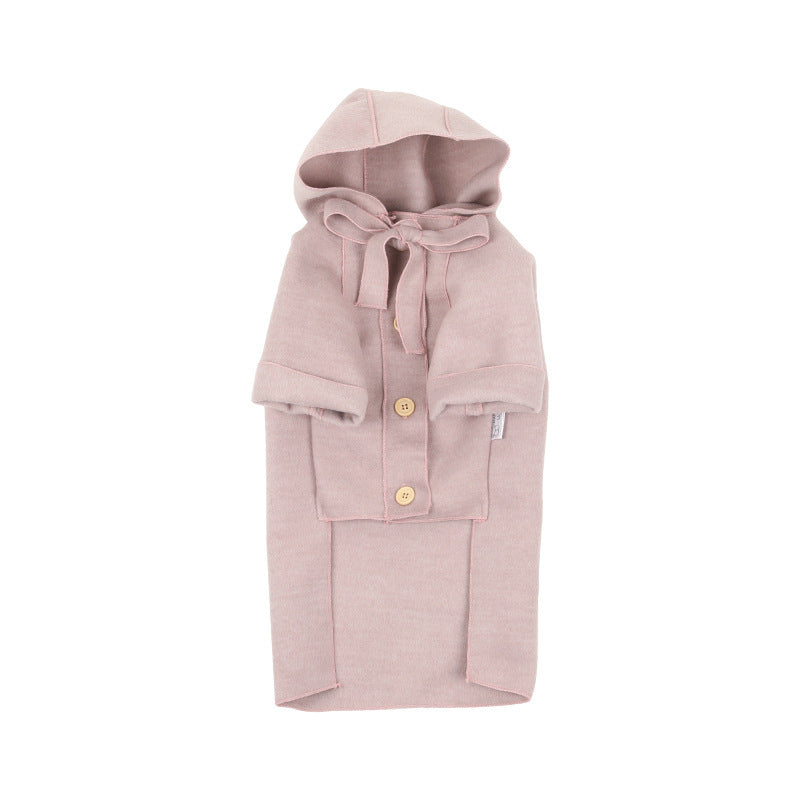 HKM-992659 Cozy Simple Wool Coat for Dogs in Blue and Pink