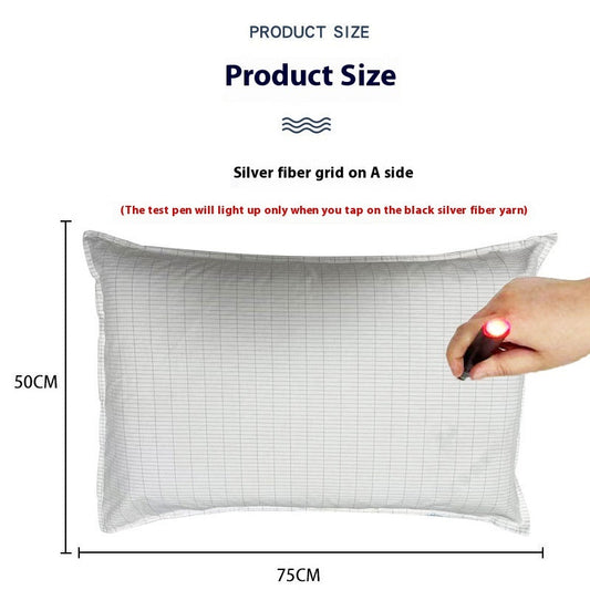 HKM-992851 Grounding Gas Conductive Silver Fiber and Cotton Pillowcase Cover in White