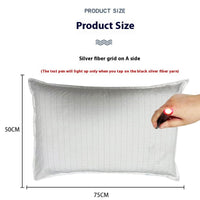 HKM-992851 Grounding Gas Conductive Silver Fiber and Cotton Pillowcase Cover in White