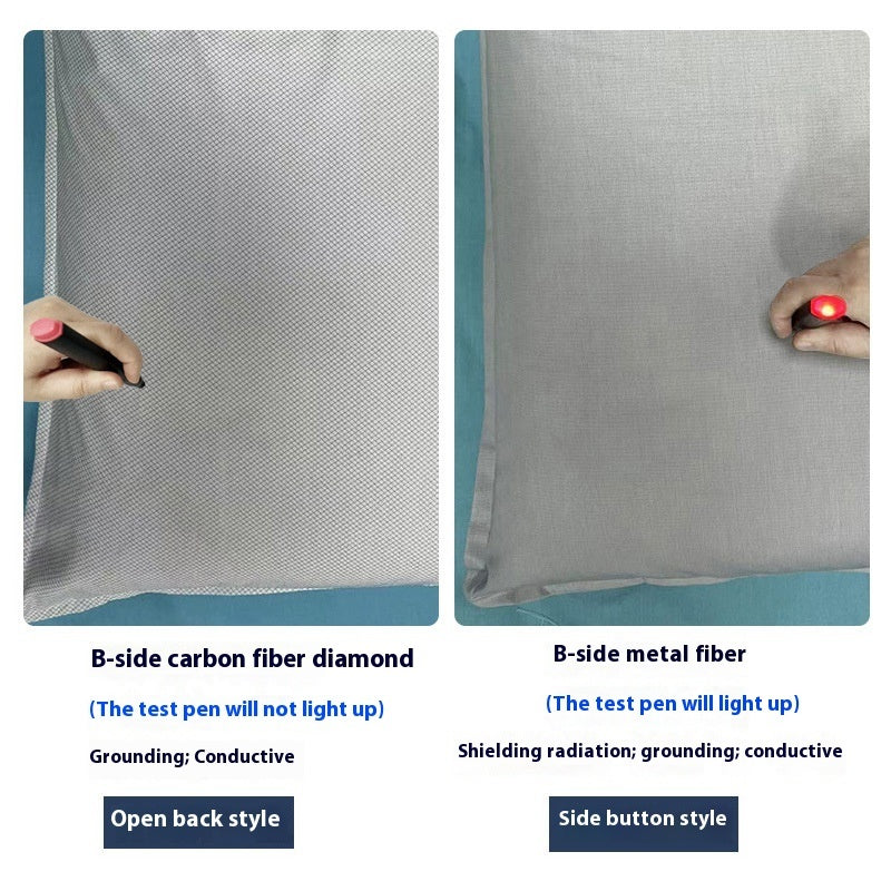 HKM-992851 Grounding Gas Conductive Silver Fiber and Cotton Pillowcase Cover in White