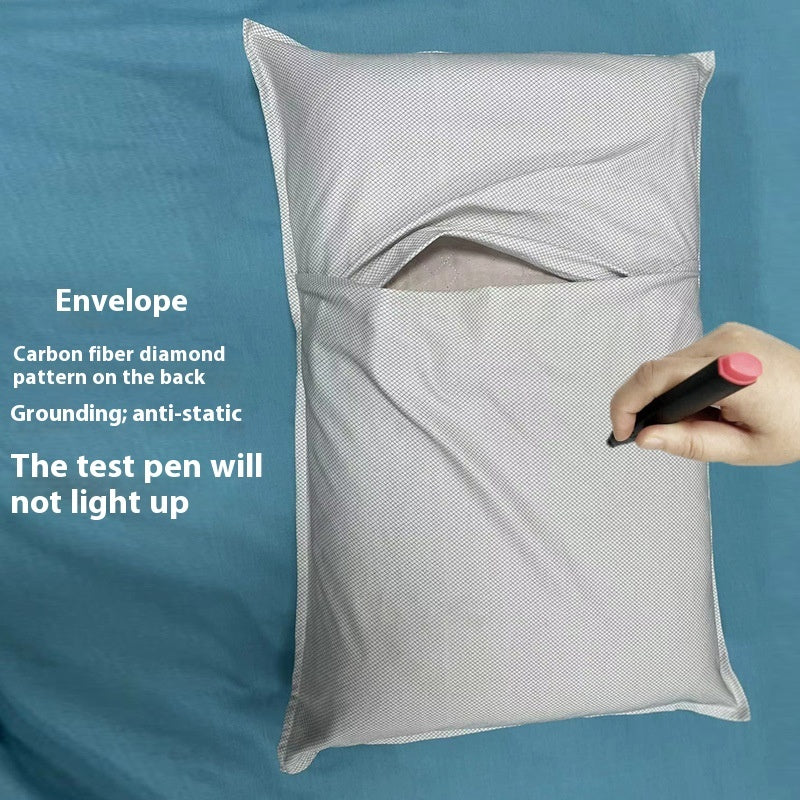 HKM-992851 Grounding Gas Conductive Silver Fiber and Cotton Pillowcase Cover in White