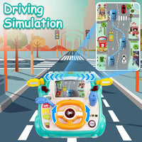 HKM-992851 Musical Steering Wheel Toy for Kids - Interactive Plastic Baby Car Toy for Toddlers