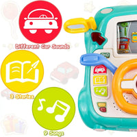 HKM-992851 Musical Steering Wheel Toy for Kids - Interactive Plastic Baby Car Toy for Toddlers