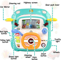 HKM-992851 Musical Steering Wheel Toy for Kids - Interactive Plastic Baby Car Toy for Toddlers