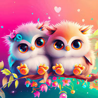 HKM-992979 Animal Pattern Handmade Diamond Stickers - Decorative Canvas Art for Creative Projects