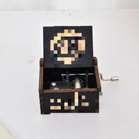 HKM-993043 Engraved Hand Cranked Wooden Music Box - Holiday and Birthday Gift