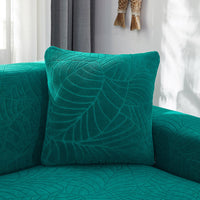 HKM-993107 Nordic Style Knitted Pillow Case Set - Big Leaf Design, 45x45cm, Multiple Colors Available
