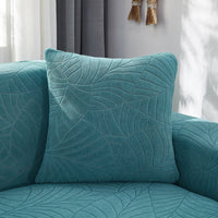 HKM-993107 Nordic Style Knitted Pillow Case Set - Big Leaf Design, 45x45cm, Multiple Colors Available
