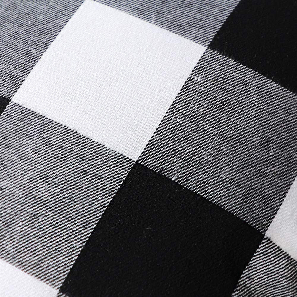 HKM-993171 Modern Plaid Pillowcase with Core - Black & White or Red & Black, 45x45cm