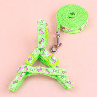 HKM-993235 Colorful Patch Nylon Traction Rope Set for Dogs and Cats