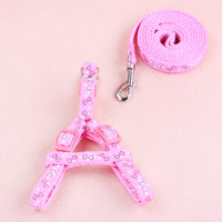 HKM-993235 Colorful Patch Nylon Traction Rope Set for Dogs and Cats