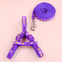 HKM-993235 Colorful Patch Nylon Traction Rope Set for Dogs and Cats